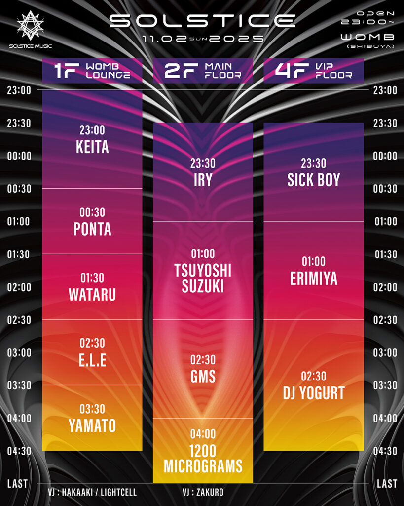 TIME TABLE GMS SOLSTICE 11/2